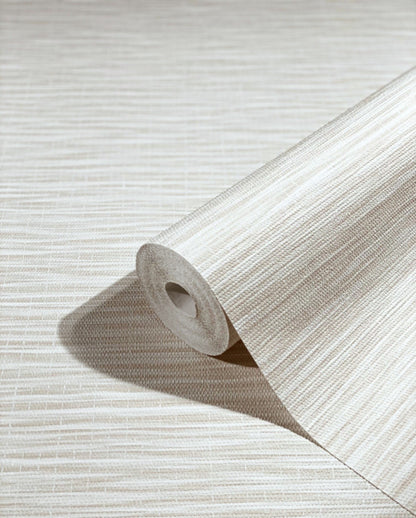 Behang met natuurlijk streepeffect beige